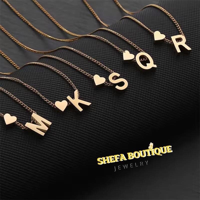 Bijoux Colliers Initiales Coeur