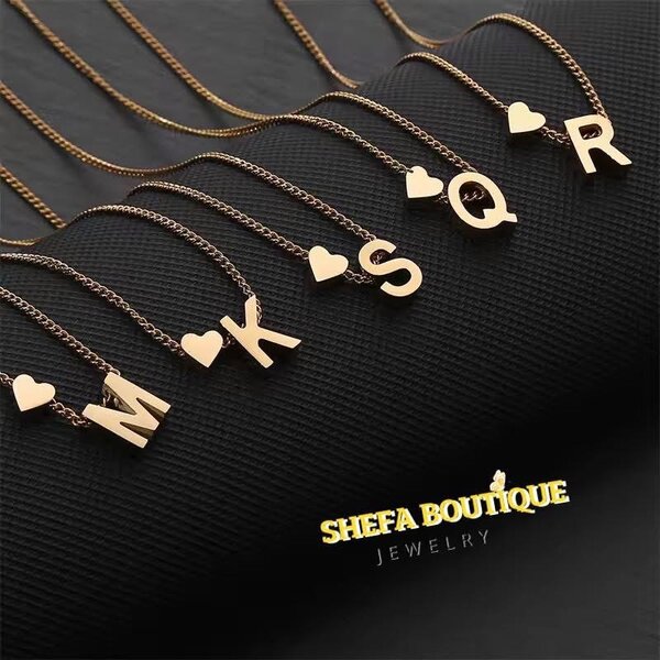 Bijoux Colliers Initiales Coeur