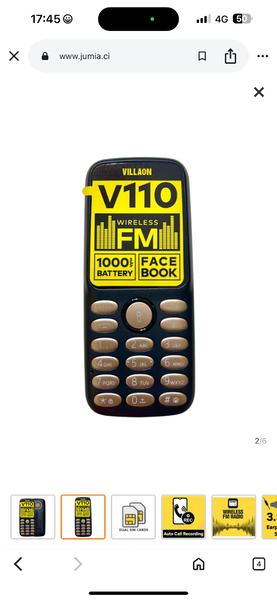 Téléphone Dual SIM V110