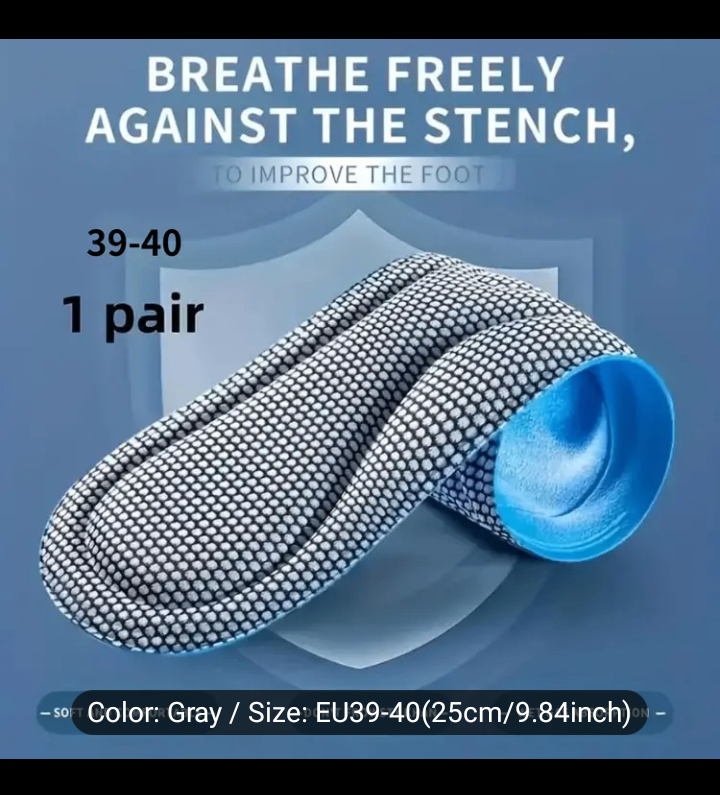 1 Pair 5D Memory Foam Insoles for Men & Women,