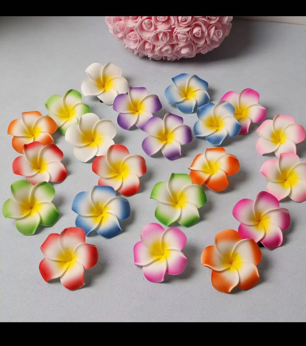 Fleurs décoratives colorées