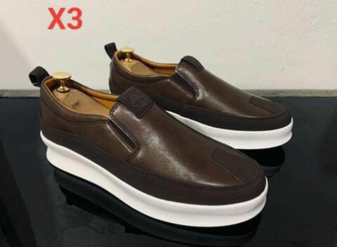 Baskets slip-on en cuir