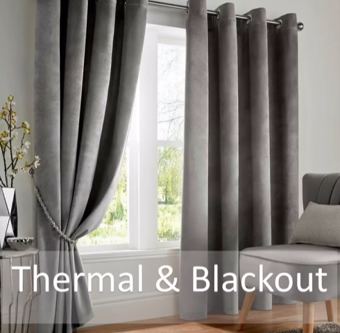blackout grey curtains