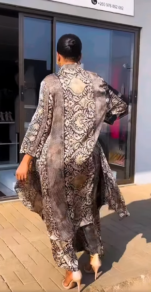 Women's set, tunic and trousers with print