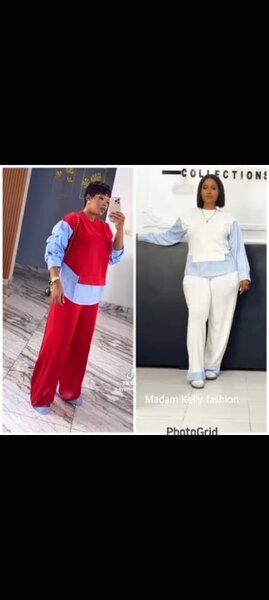 Ensemble tendance femme bicolore