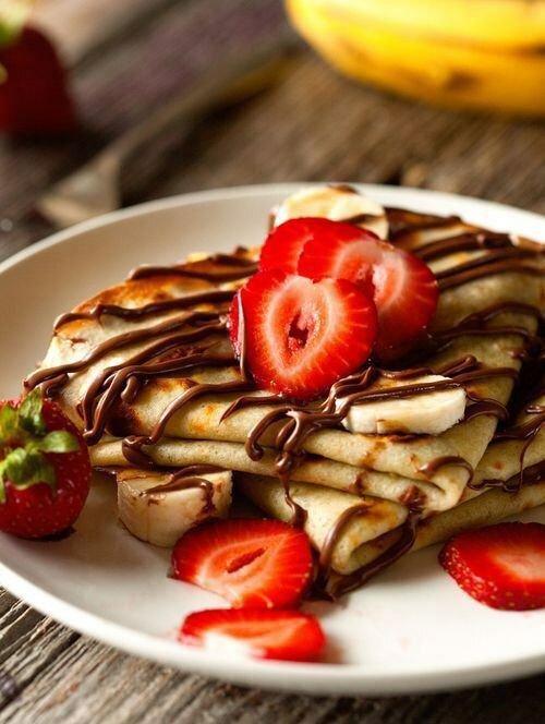 Crêpes gourmandes banane fraise