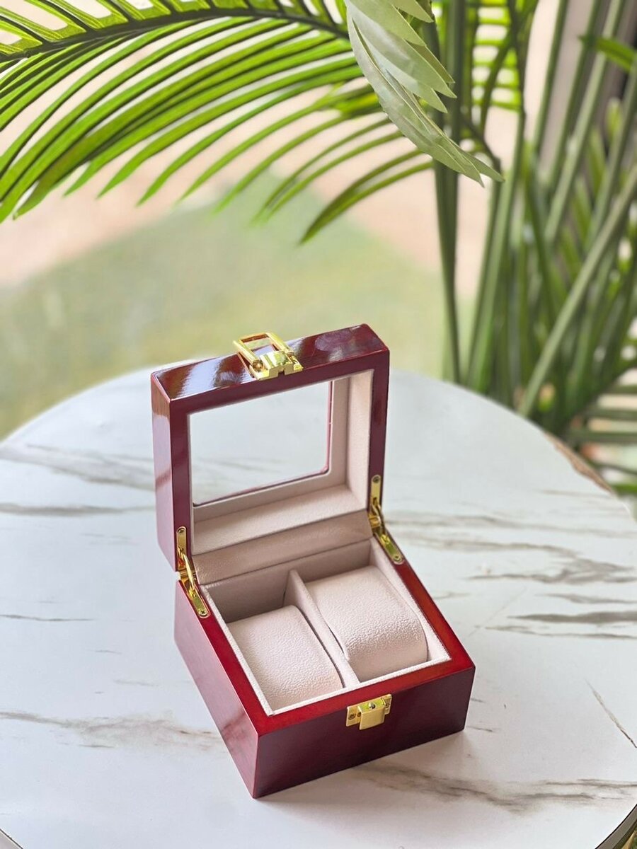 ROSEWOOD WATCH ORGANIZER -2 slot