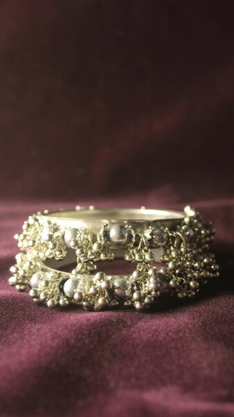 Antique Handmade Sliver Pearls design Bangles