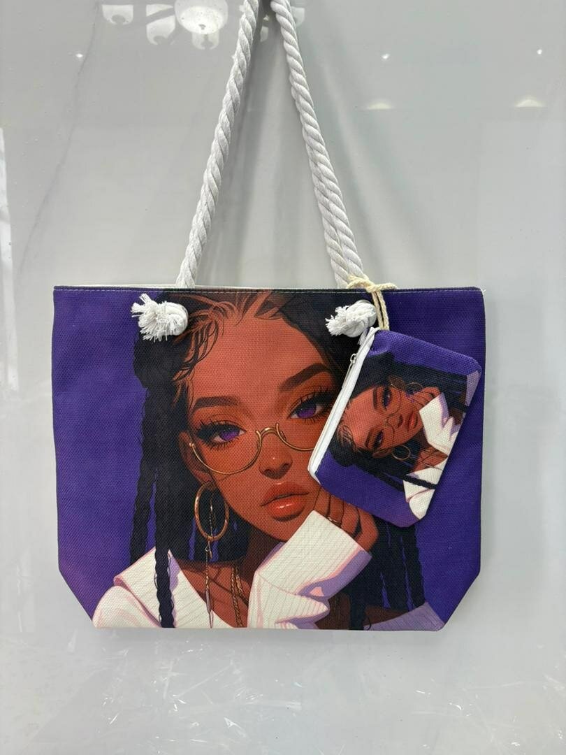 Sac à main illustré glamour