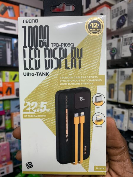 Power Bank Tecno 10000mAh LED