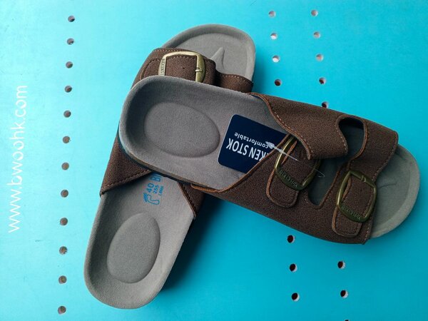 Sandales confort marron en cuir