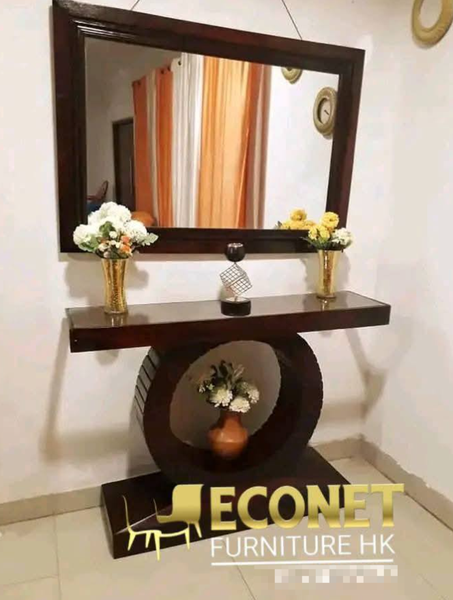 Decorated table with mirror for home