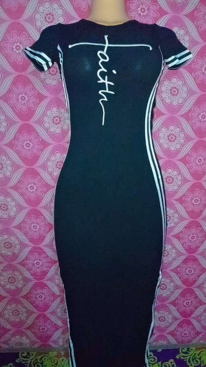 Robe rayée multicolore