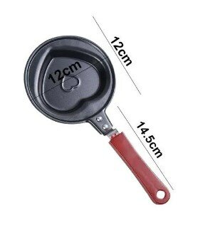 Box pack nonstick cute cartoons egg pan in high quality meterial with wooden handle in 12 cm cutest size
