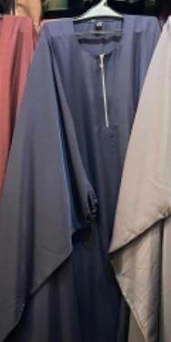 Simple Arabic Baggy Abaya Sleeves Elastic