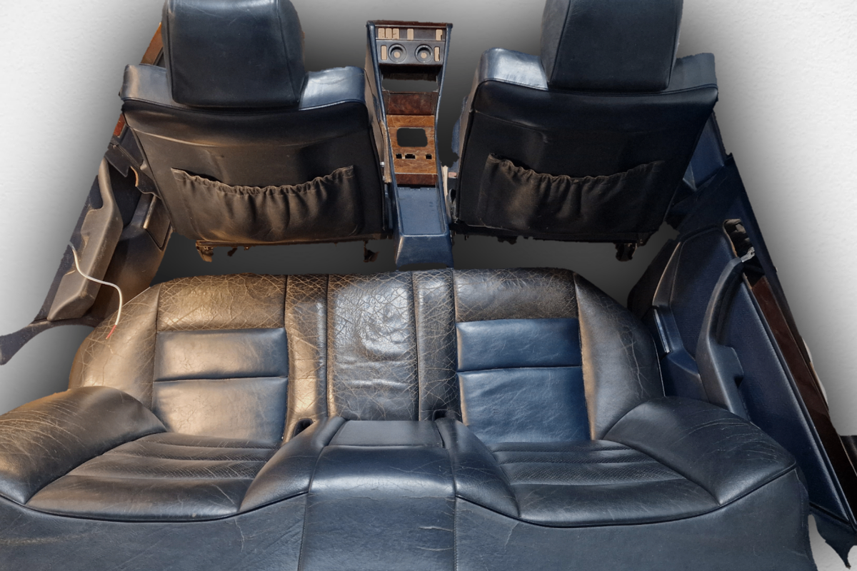 Салон w124 темно-синяя кожа, электро