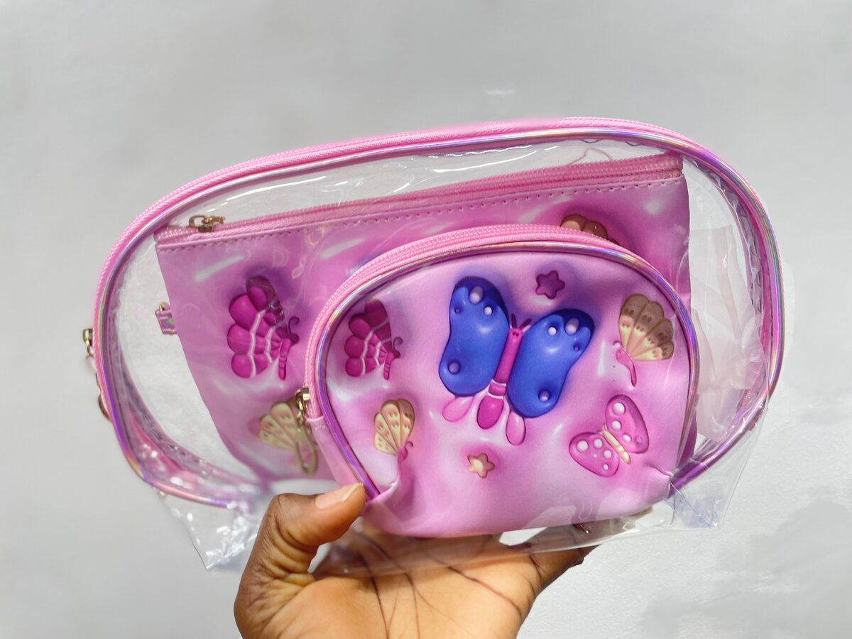 Trousse Papillons Rose