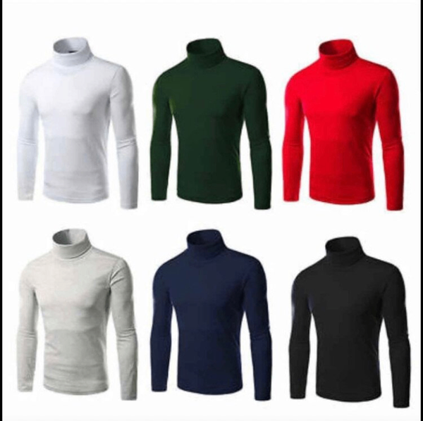 Col roulé en coton homme