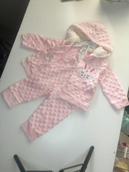 2 Piece Hooded Fleece Suits with Fluffy Inside