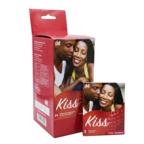 30 Kiss Préservatifs Fraise