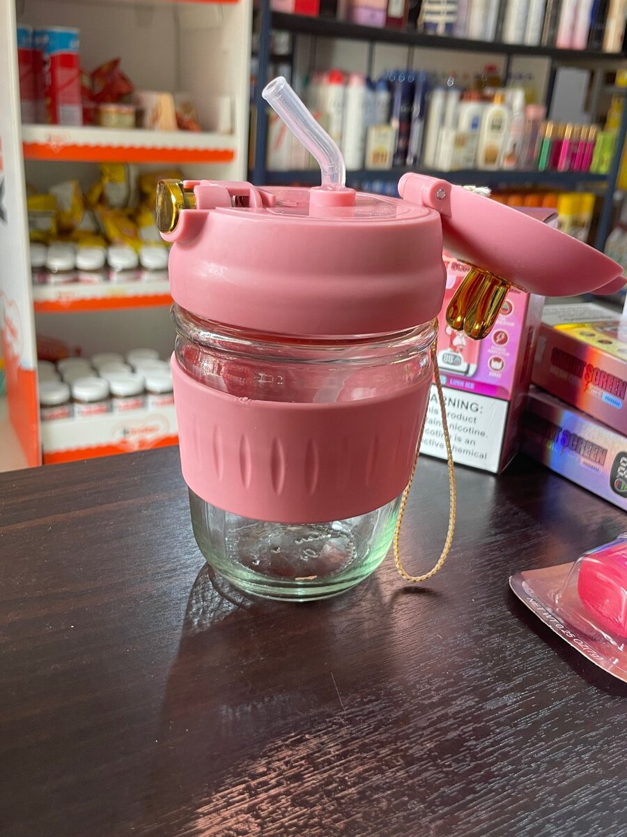 Tasse en Verre avec Paille