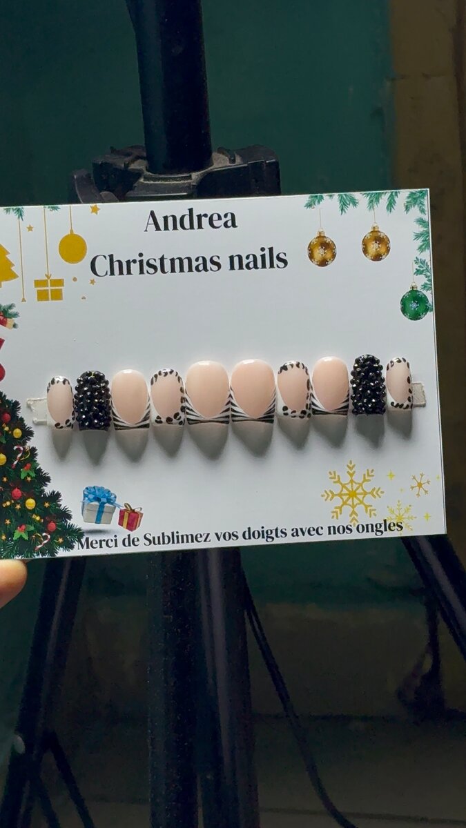 Ongles Press-On Noël Andrea