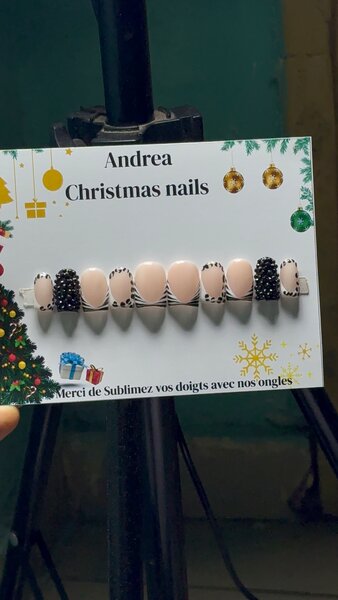 Ongles Press-On Noël Andrea