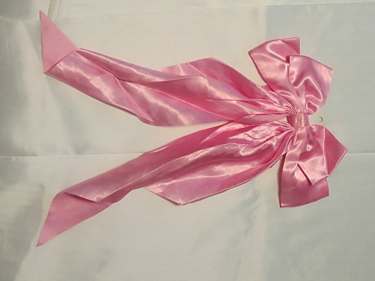 Large Pink Satin Bow