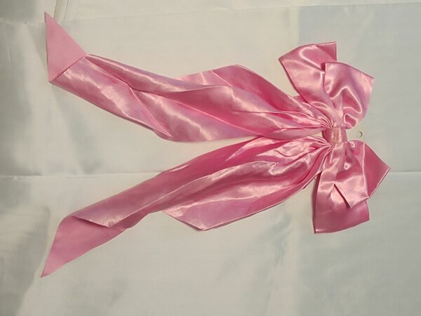 Large Pink Satin Bow