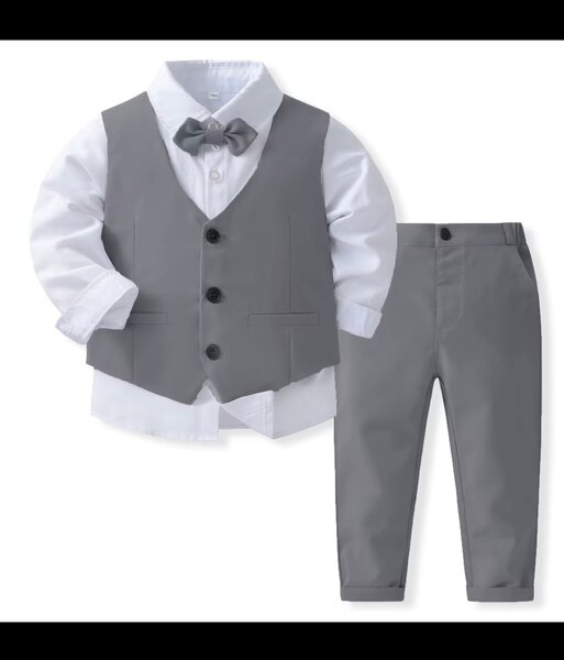 Ensemble costume garçon gris