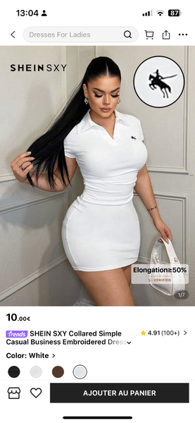 Robe Polo Femme Élégante Blanche