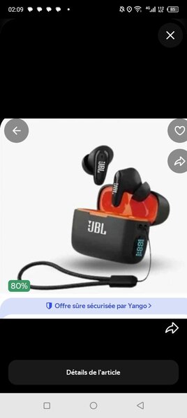 Écouteurs JBL sans fil étanches