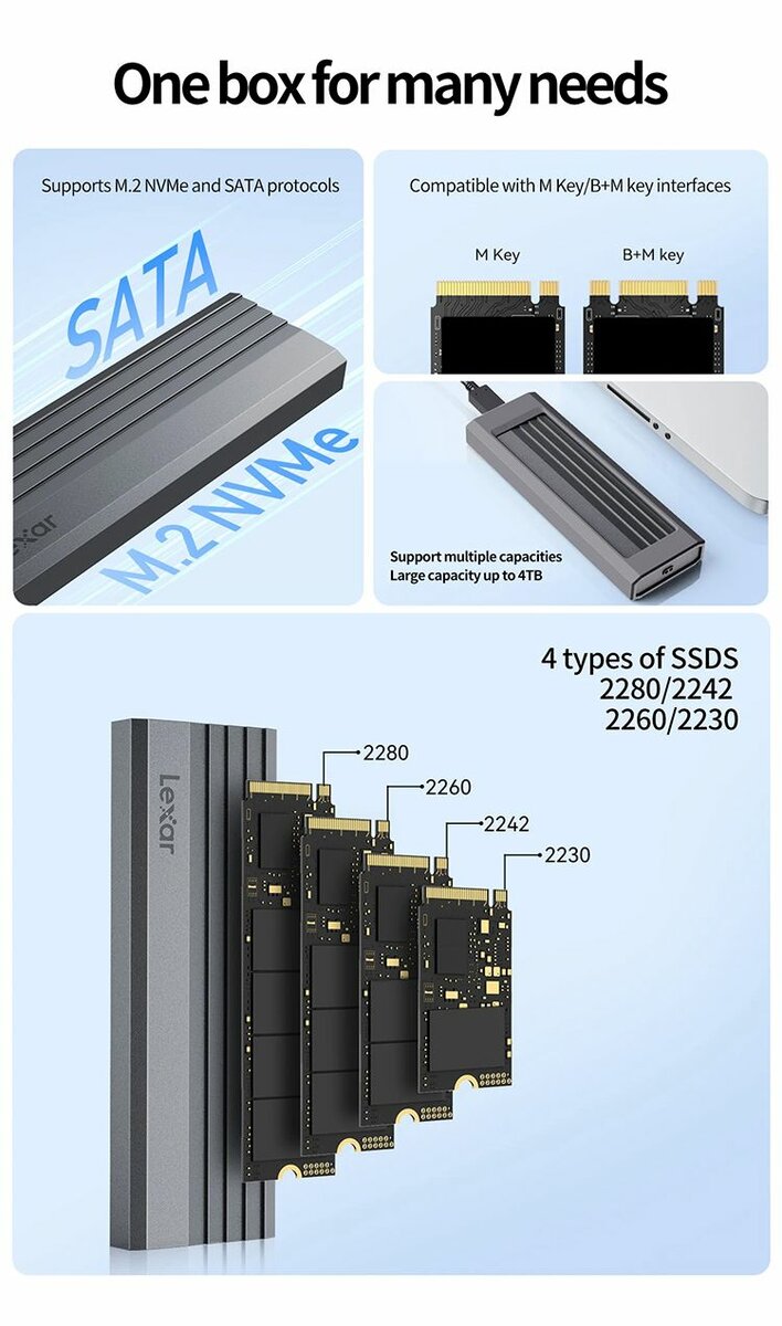 Boîtier SSD Lexar E350 M.2