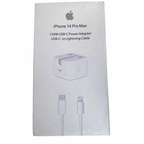 Fast Charger Head 150W And Type C Cord For iPhones - White