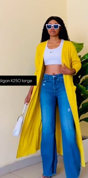 Cardigan yellow large