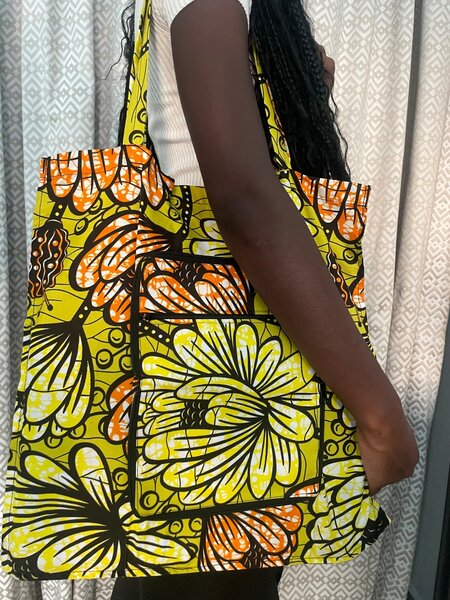 Sac cabas en tissu coloré