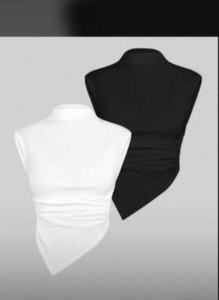 Hauts sans manches asymétriques