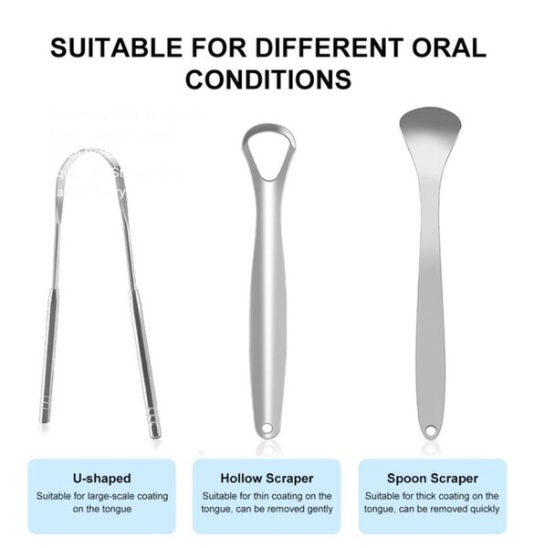 Tongue scraper set