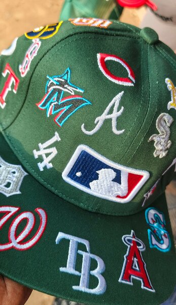 Casquette brodée MLB verte