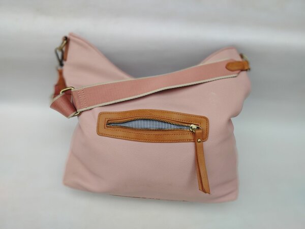 Sac à main en cuir rose