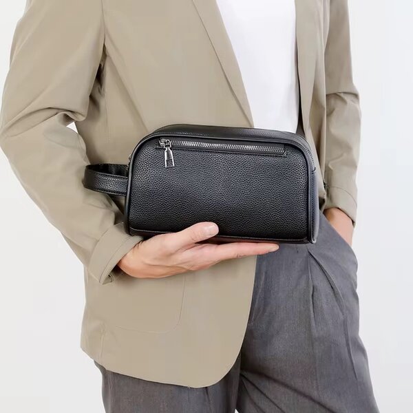 Trousse de toilette en cuir élégante