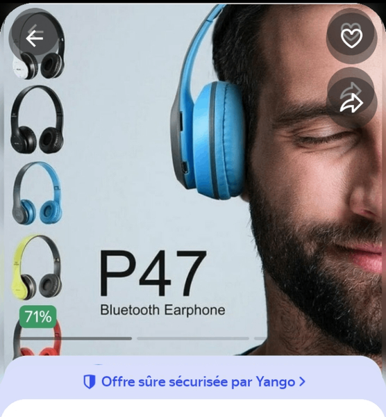 Casque Bluetooth P47