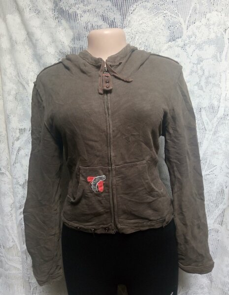 Veste à capuche kaki femme