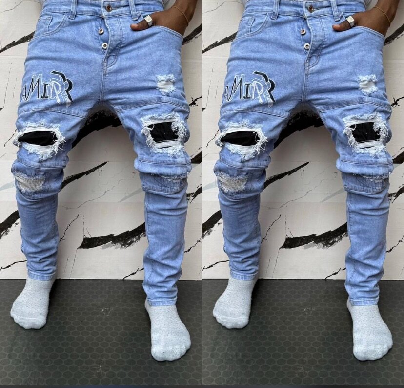 Jeans déchirés style urbain