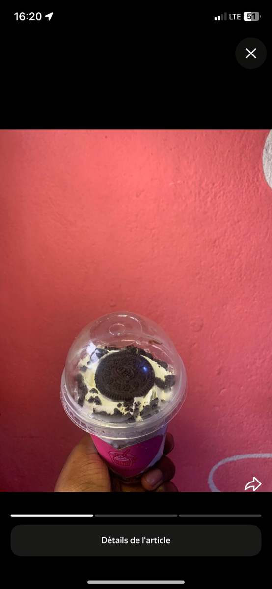 Delish cup saveur Oreo/ chocol