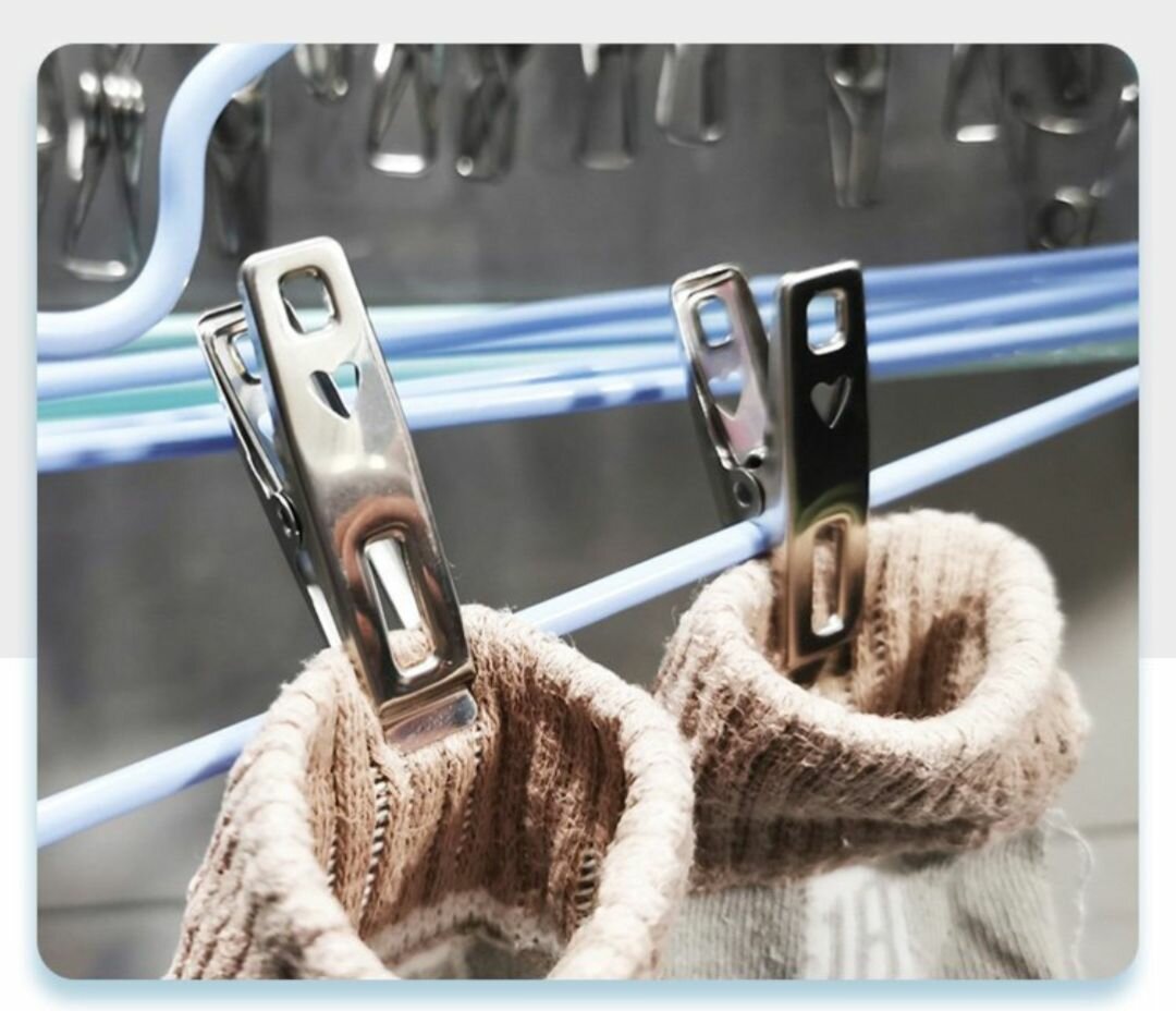 20 Pinces à linge en inox