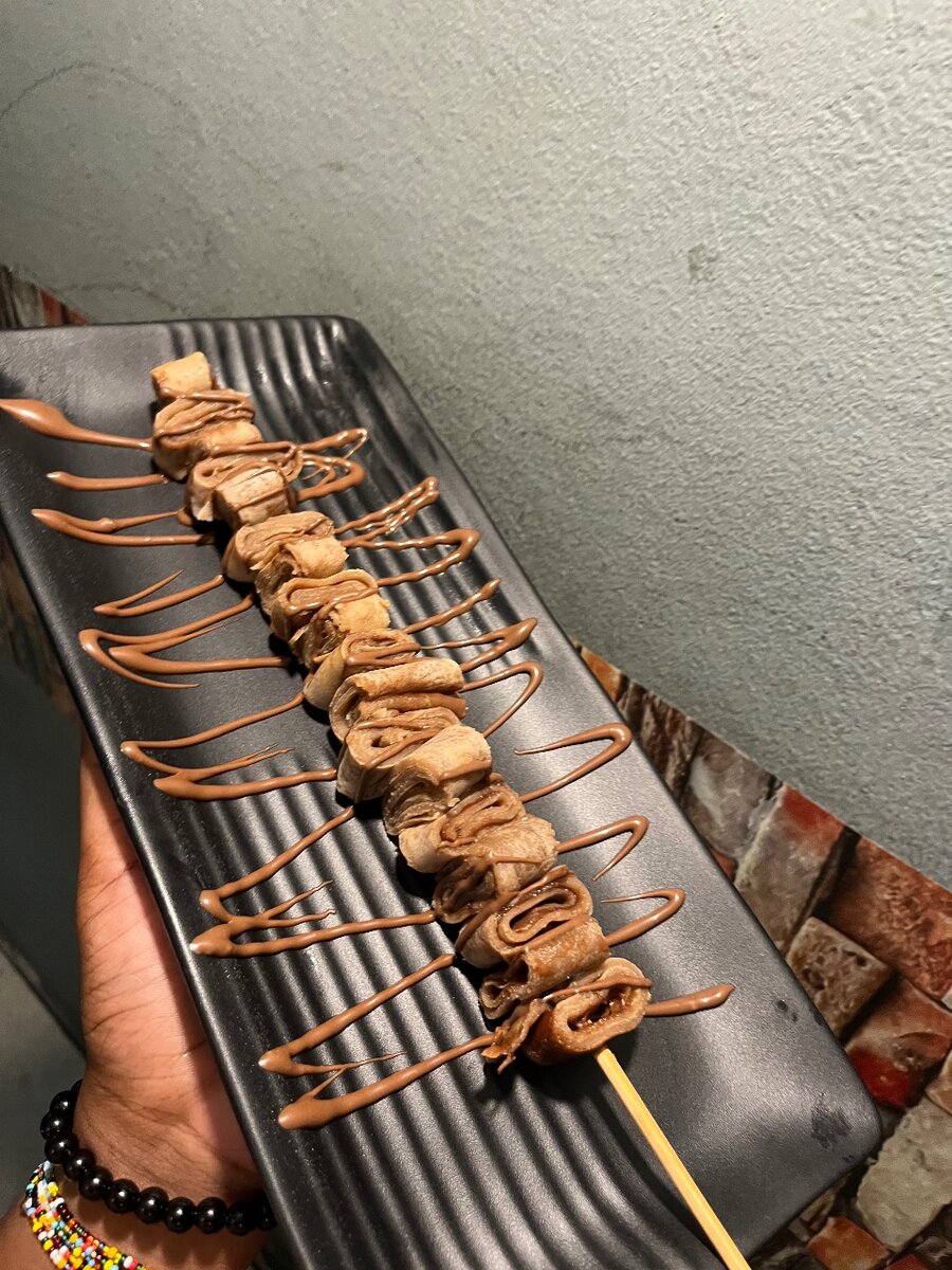 (2)Brochette de crêpe chocolat