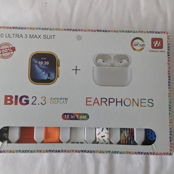 i20 Ultra Watch 3 + Earphones