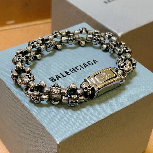 Bracelet crâne argent Balenciaga