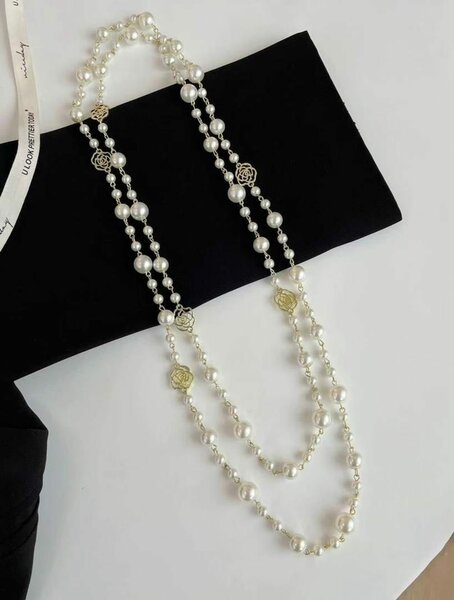 Collier multi-rangs perles élégantes